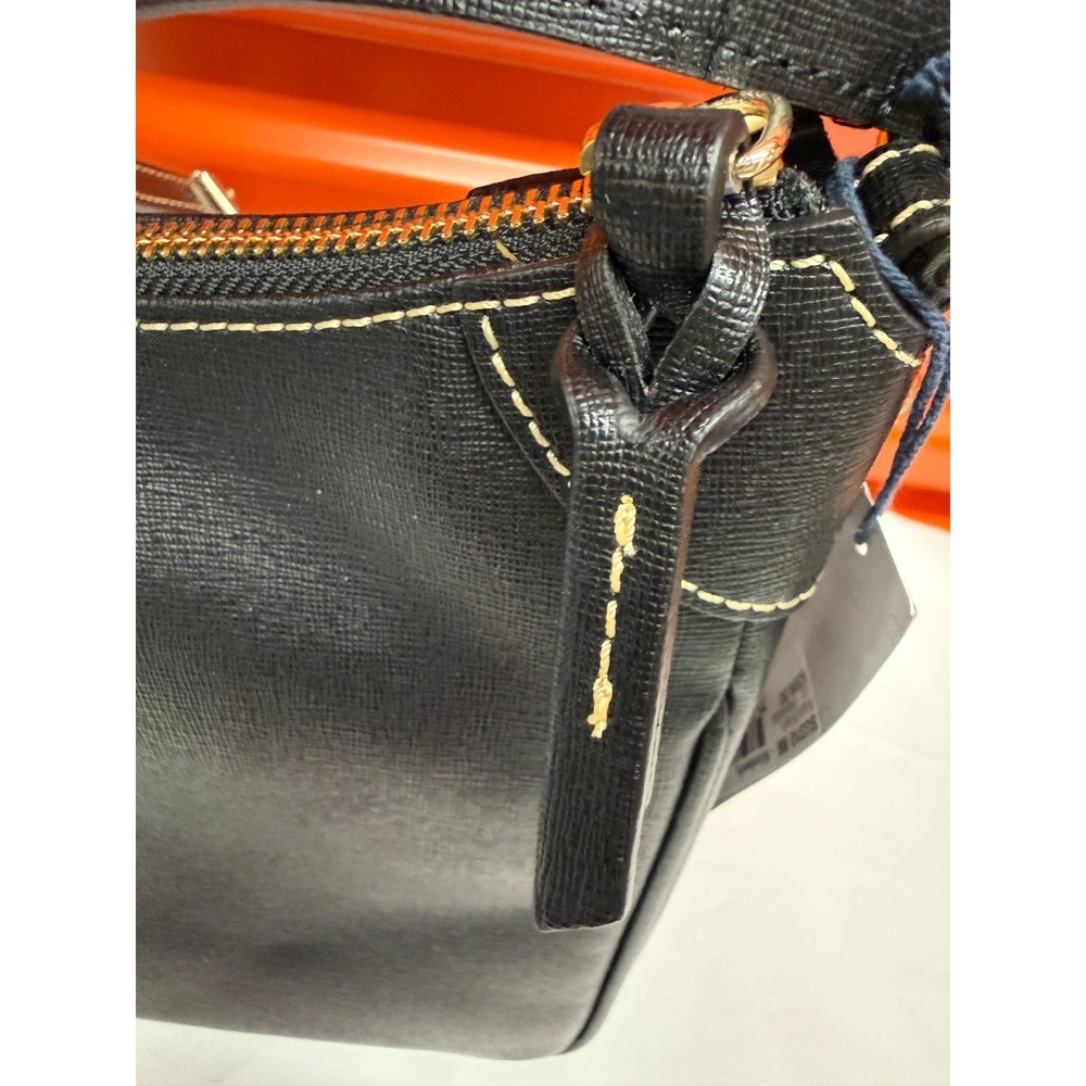 Dooney & Bourke Black Saffiano Leather Kimberly Adjustable Shoulder Bag - Picture 5 of 12